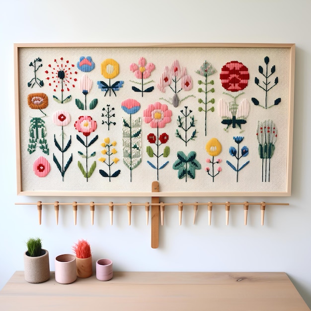 Gotowy obrazek haftowany w ramce